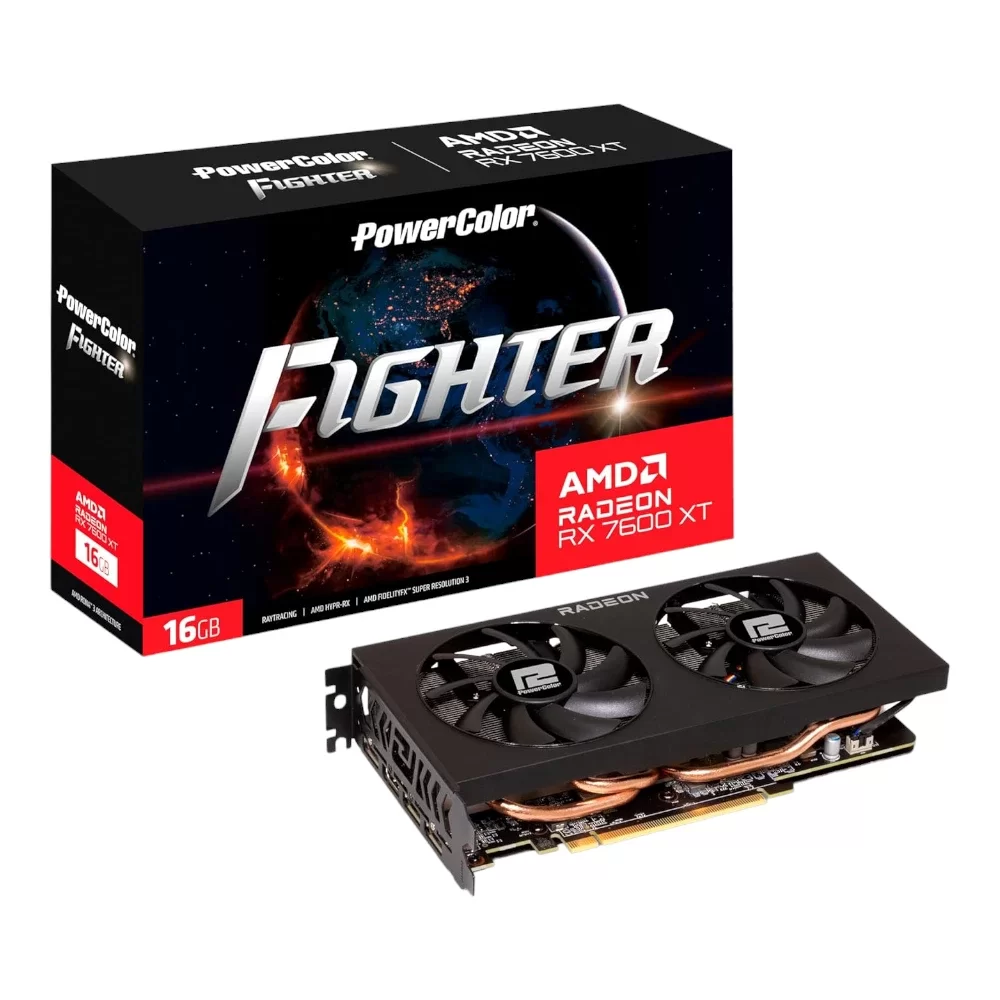PowerColor Fighter RX 7600 XT 16GB GDDR6 Graphics Card