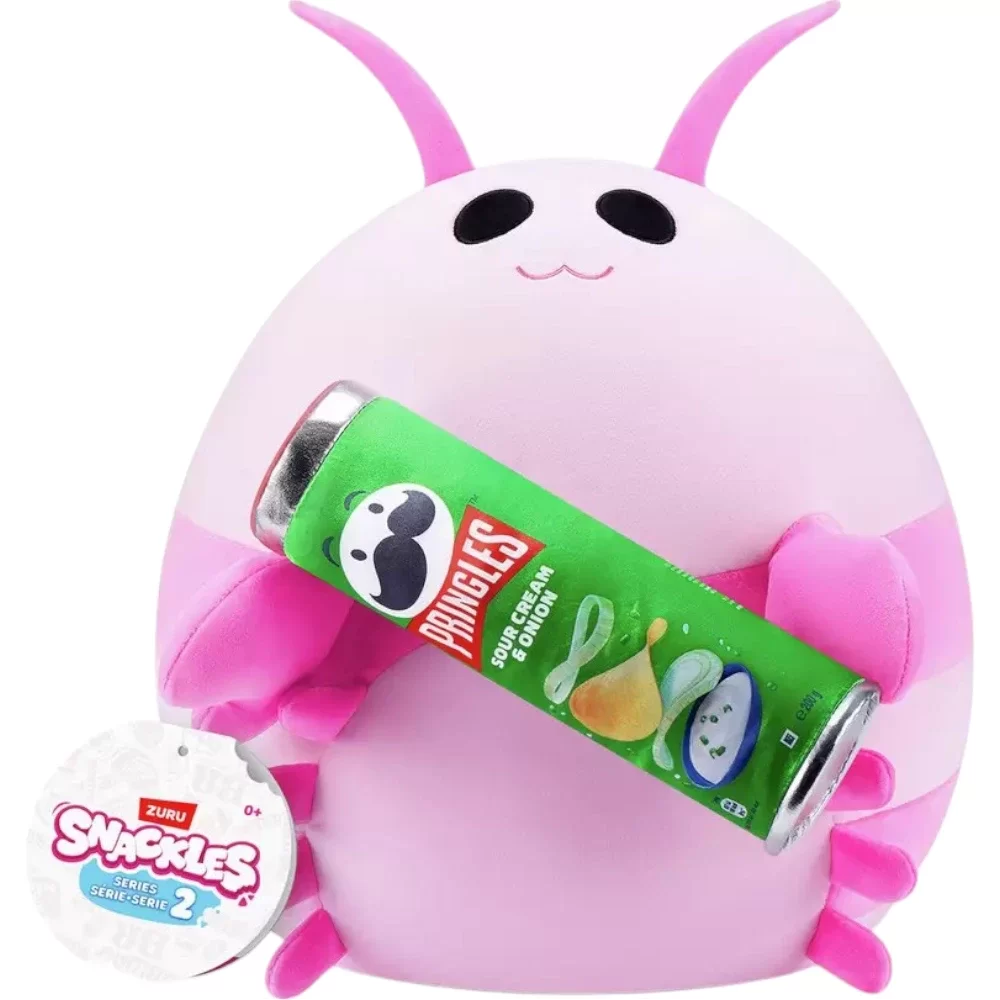 Zuru Snackles 14 Pink Shrimp Pringle Plush
