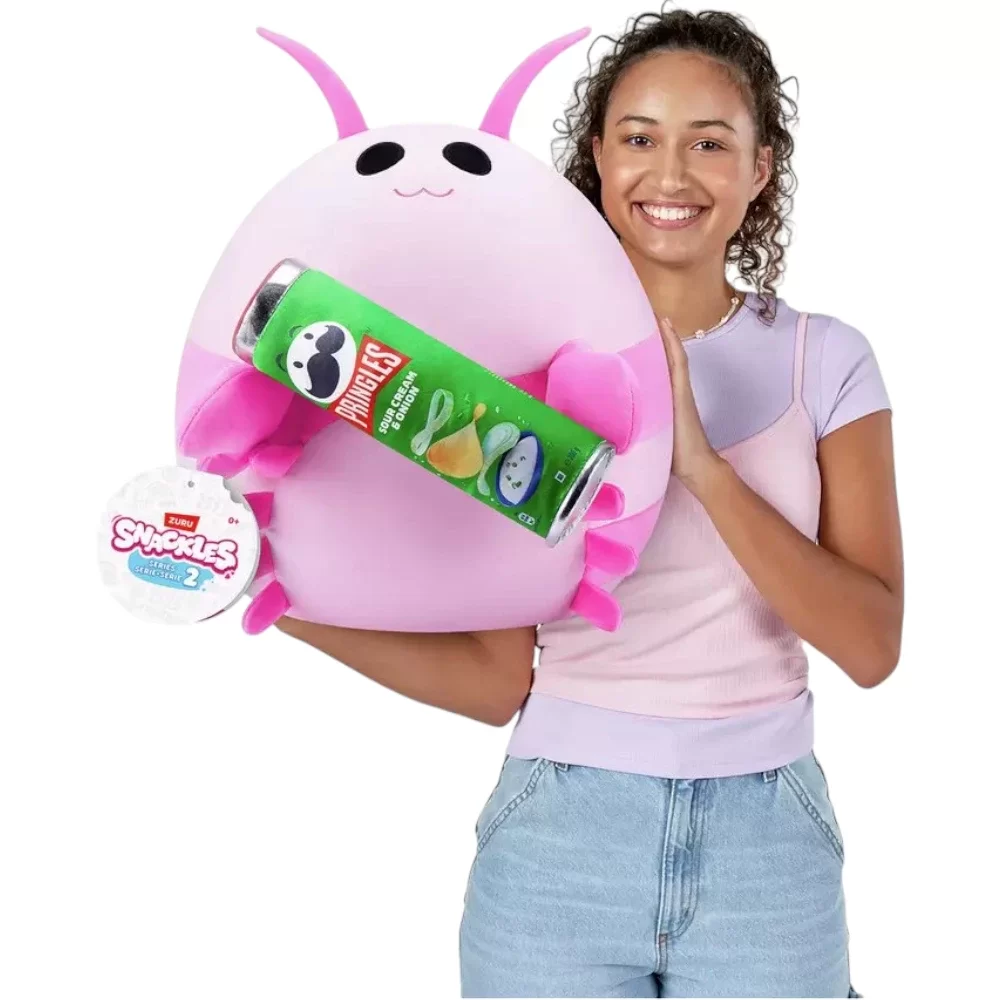 Zuru Snackles 14 Pink Shrimp Pringle Plush
