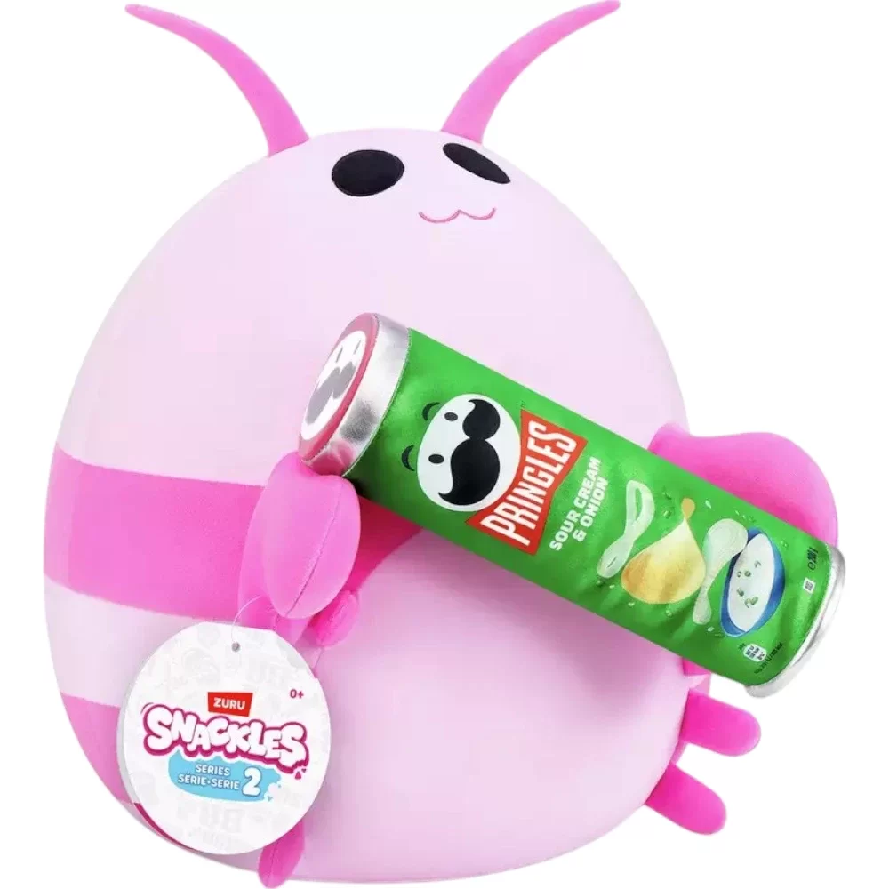Zuru Snackles 14 Pink Shrimp Pringle Plush