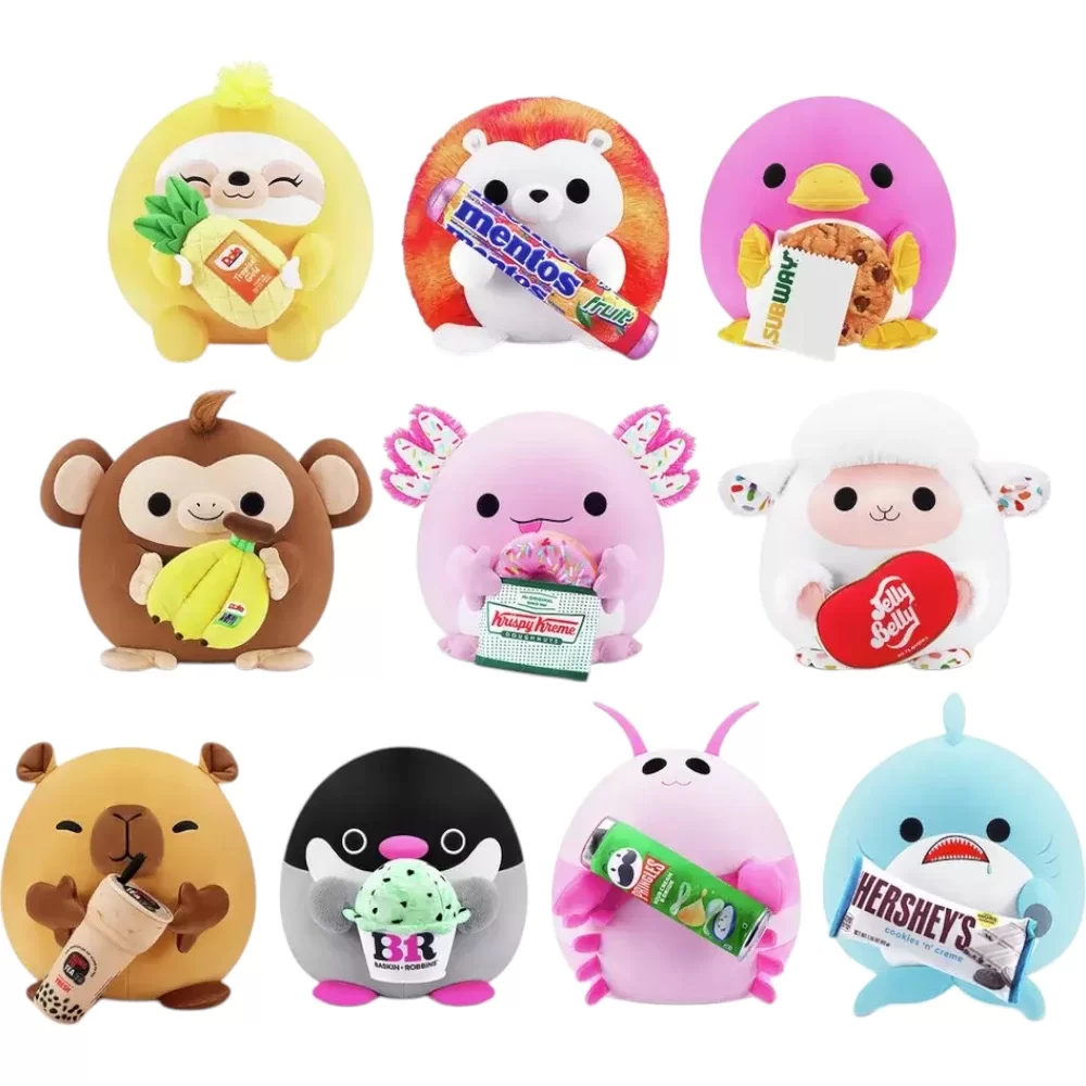 Zuru Snackles 14 Pink Shrimp Pringle Plush