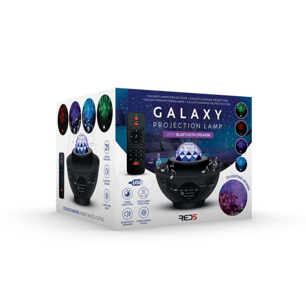 Galaxy Projection Lamp with Wireless Speaker – RED5